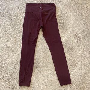 Athleta elevation 7/8 tight maroon size XS